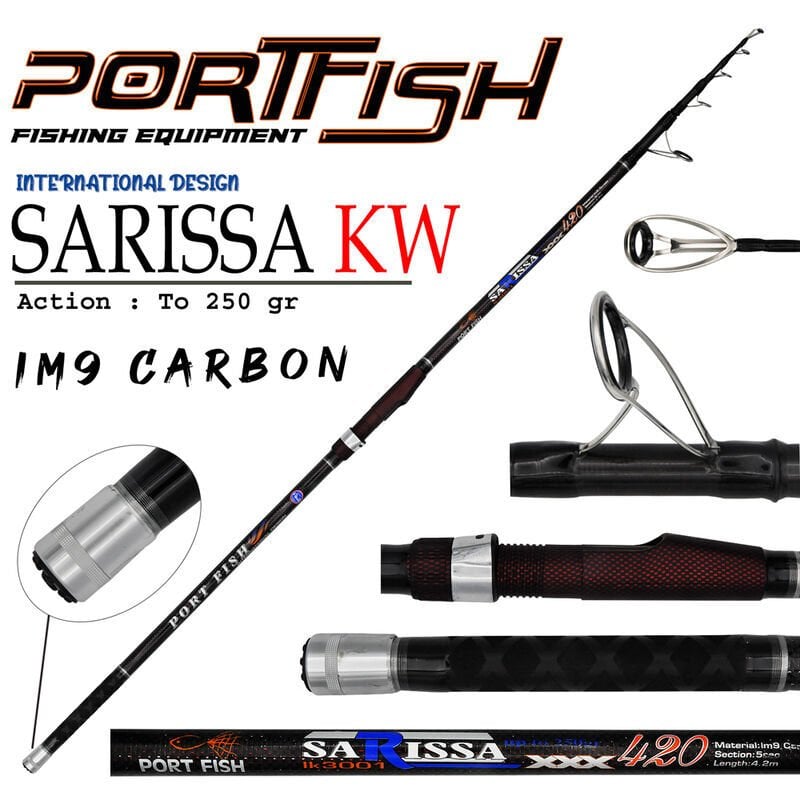 Portfish Sarissa Surf Carbon Olta Kamışı 420 cm 250 gr