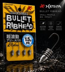 XESTA BULLET RIBHEAD JIG HEAD #6 4P 1.5G