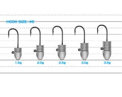 XESTA BULLET RIBHEAD JIG HEAD #6 4P 2.0G