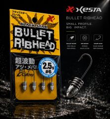 XESTA BULLET RIBHEAD JIG HEAD #6 4P 2.5G