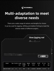 Ecooda Black Expert 3 190cm 180-300g Slow Jigging Kamışı