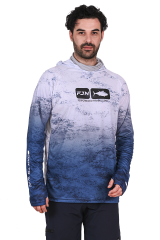 Fujin Pro Angler T-Shirt Grey Wave