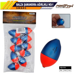 Portfish  Balza Şamandıra Ağırlıklı no:01 - 10 Adetli