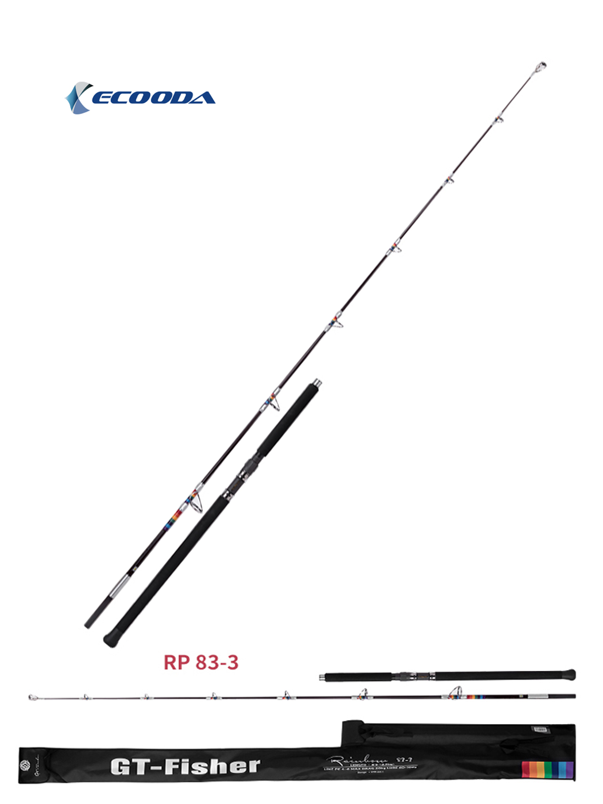 Ecooda GT-Fisher Rainbow 83 251cm 60-100g Popping Kamışı