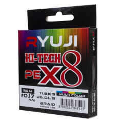 Ryuji Hi-Tech X8 150m 0.13mm Multi Color İp Misina