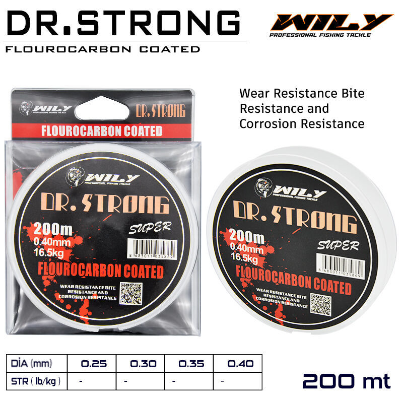 Wily Dr. Strong Fluoro Carbon Coated 200 mt