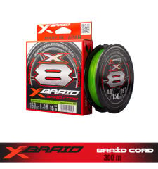 YGK X035 BRAID CORD PE X8 150M 7.2KG 0.148 FLUO GREEN