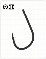 3001 ISEAMA W/RING #5/0 BLACK NIKEL 4P