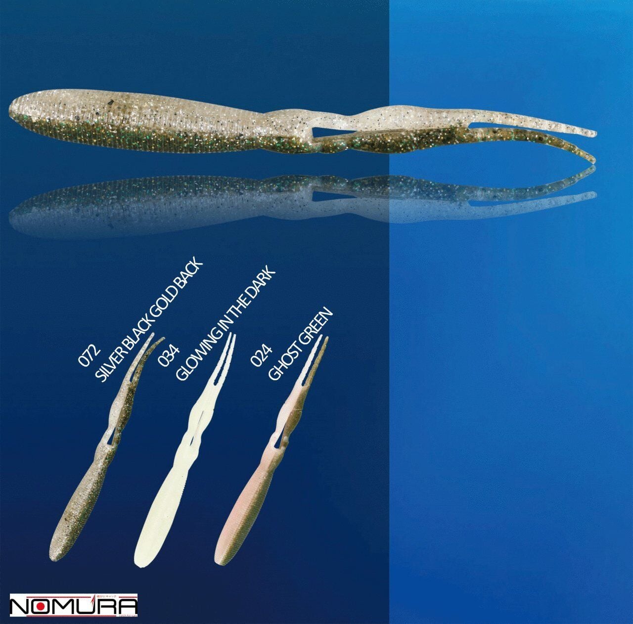 Nomura Double Taıl Worm 14cm 11.5g 6 Adet Sahte Balık