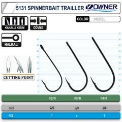 Owner 5131 Spinner Bait White İğne