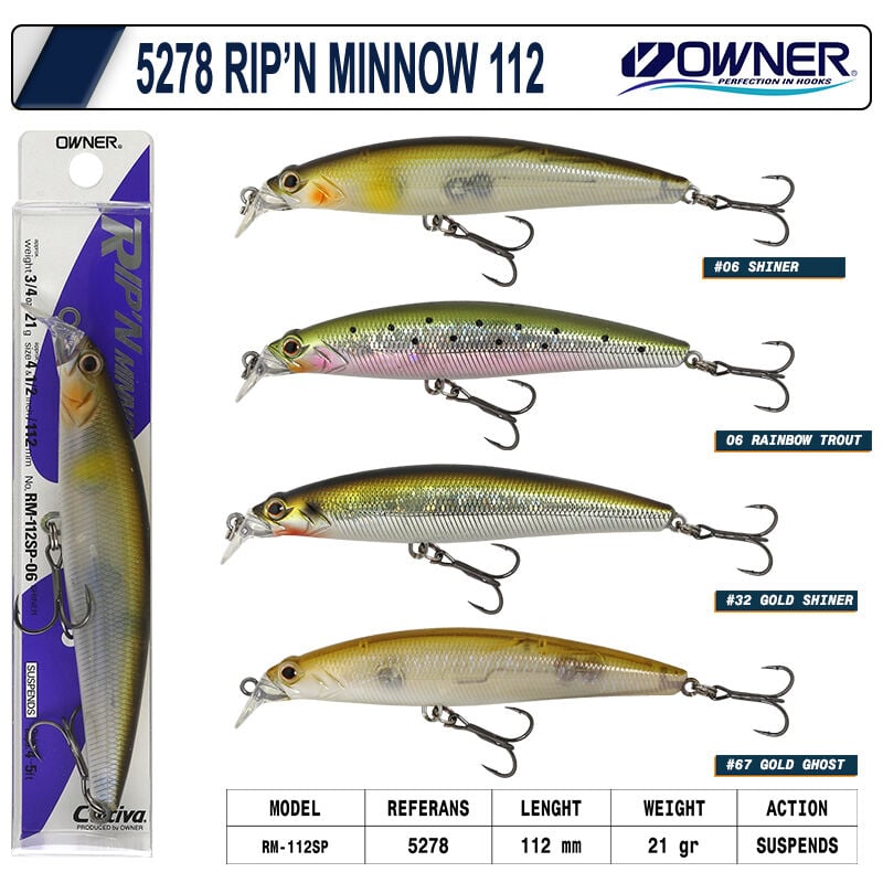 Owner 5278 Pip'n Minnow 112 Mm 21g Maket Balık