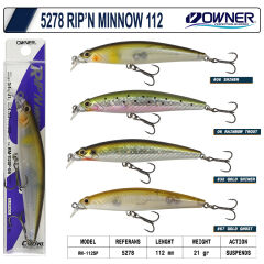 Owner 5278 Pip'n Minnow 112 Mm 21g Maket Balık
